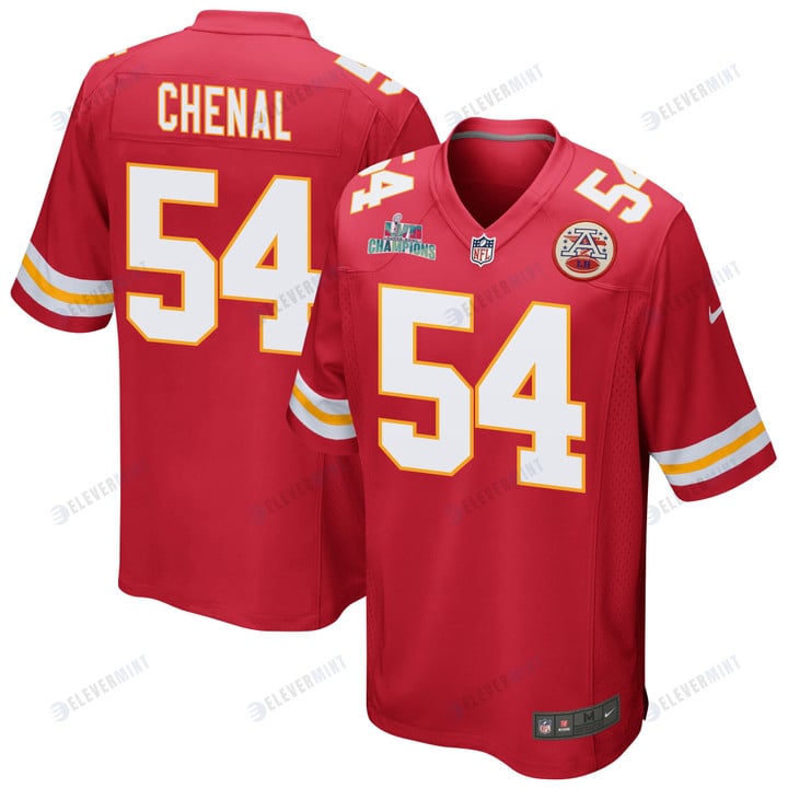 Leo Chenal 54 Kansas City Chiefs Super Bowl LVII Champions Men Game Jersey - Red